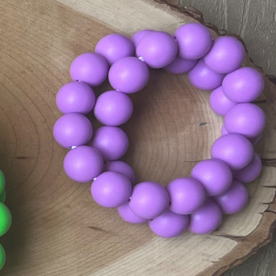 Designer Dog Necklace {LIGHTBRIGHT} - Elastic Stretch Jewelry, Silicone Beads, Doggy Collar, New Puppy, Photo Prop, Accessory, Pet Present