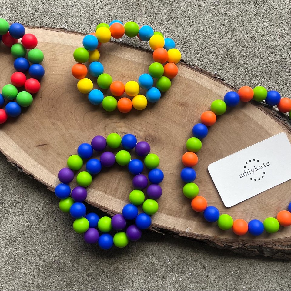 Designer Dog Necklace {DUDE DOG} - Elastic Stretch Jewelry, Silicone Beads, Doggy Collar, New Puppy, Photo Prop, Accessory, Pet Present