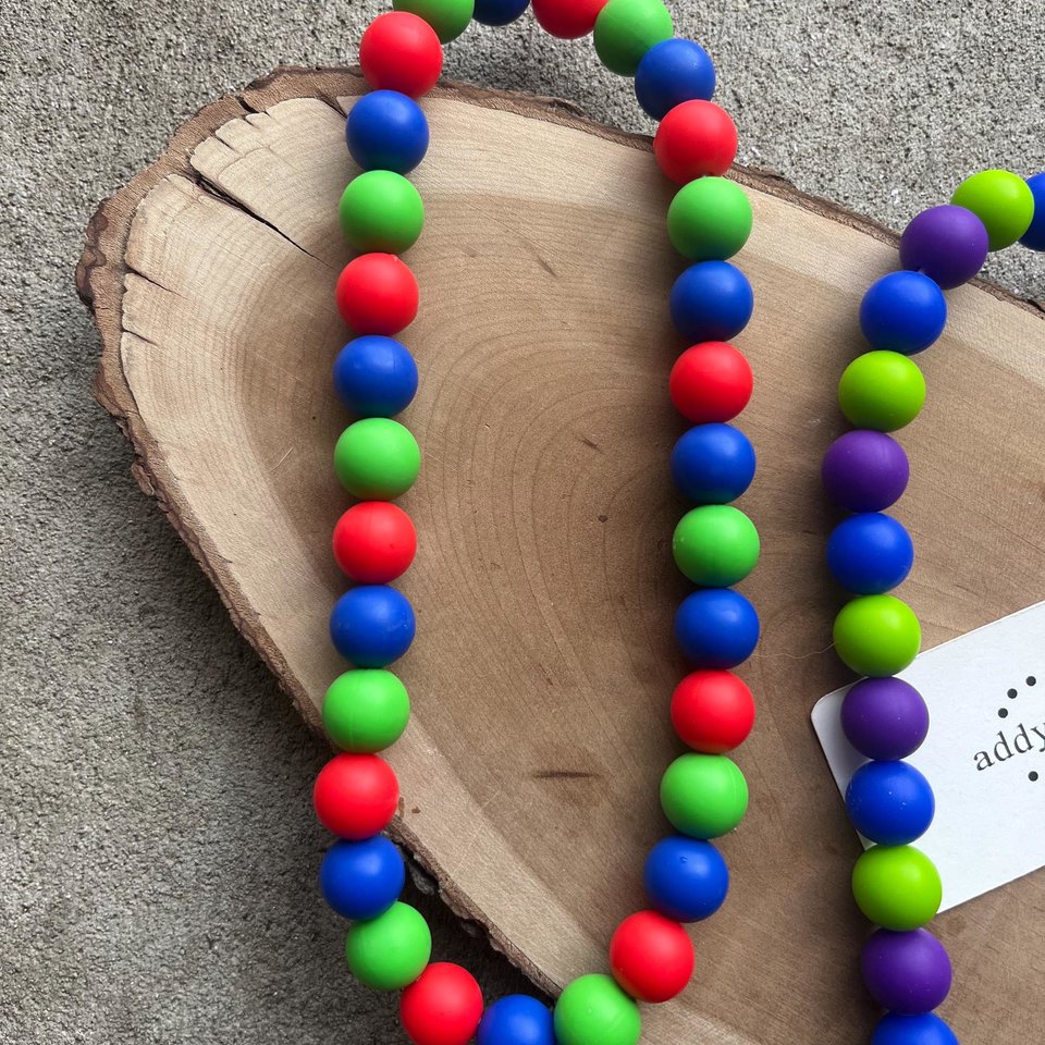 Designer Dog Necklace {DUDE DOG} - Elastic Stretch Jewelry, Silicone Beads, Doggy Collar, New Puppy, Photo Prop, Accessory, Pet Present