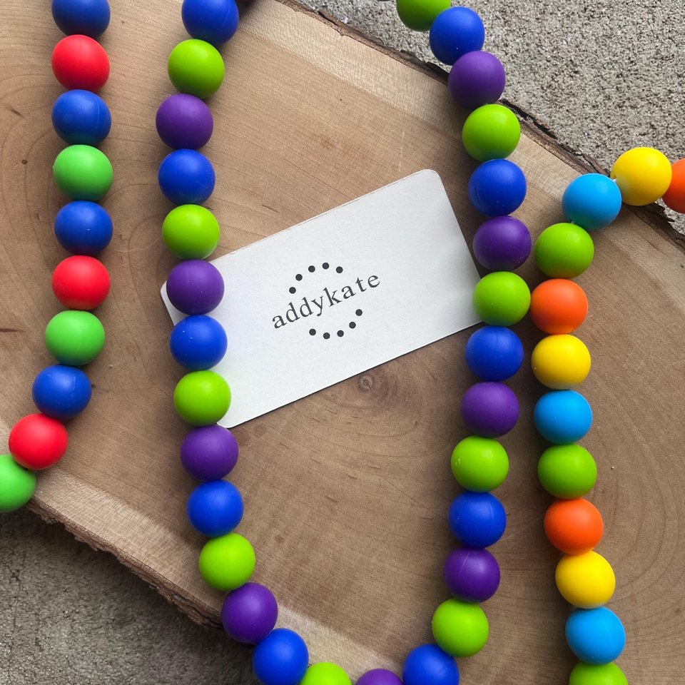 Designer Dog Necklace {DUDE DOG} - Elastic Stretch Jewelry, Silicone Beads, Doggy Collar, New Puppy, Photo Prop, Accessory, Pet Present