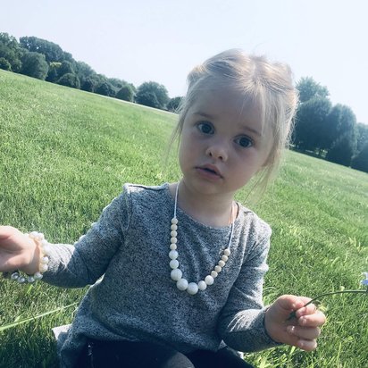 Pearl Play Necklace - Silicone Pearl Beads, Girl Jewelry, Toddler Necklace, Kid Fidget Necklace, Sensory Jewelry, Little Girl Gift, Dress Up