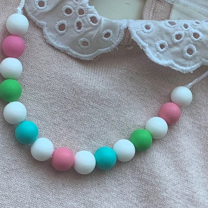 Bubble Gum Kids’ Necklace - Sensory Jewelry, Fidget Jewels, Silicone Beads, Girls Dress Up, Girl Birthday Gift, Easter Basket