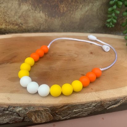 Kid Play Necklace HAPPY FALL - Girl Jewelry, Toddler Necklace, Halloween Party, Thanksgiving, Little Pumpkin
