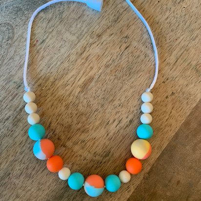 Play Necklace {TIE-DYE}, Sensory Jewelry, Girl Fidget Jewels, Silicone Beads, Girls Dress Up, Child Gift, Fidget Toy, Unique Gift, Photo