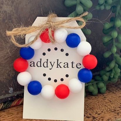 Kids’ Stretch Bracelet Red White & Blue - Independence Day USA, Girl Jewelry, Toddler Bracelet, Patriotic, Freedom, 4th of July Jewels