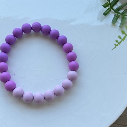 Designer Dog Necklace {CASCADING PURPLE}- Stretch Collar, Dainty Silicone Beads, Teacup Pup, New PUPPY Jewels, Pearls, Doggy Accessory, Gift